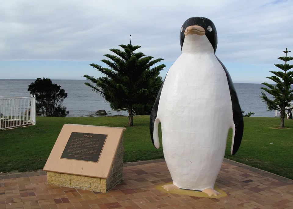 The Big Penguin landmark at Penguin, Tasmania.